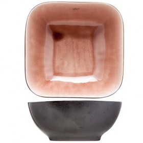 Bowl black and rose 6" / 17cm - Set of 4