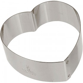 Stainless steel cookie cutter convex heart 3.1 x 3.1" / 8.5 x 8.5 cm - Singly sold
