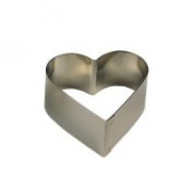 Stainless steel cookie cutter heart 2.4 x 2.3" / 6.5 x 6 cm - Singly sold