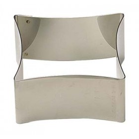 Stainless steel cookie cutter concave square 2.4 x 2.4" / 6 x 6 cm