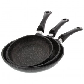 Set of 3 Pans - Stone Style - 20/24/28 cm 