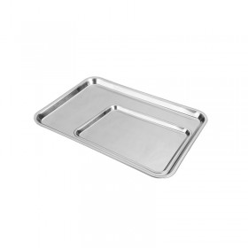Stainless steel serving tray 18.9 x 13.1 in / 48 x 33.3 cm