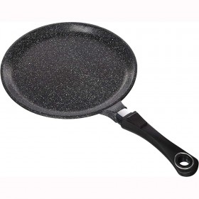 Aluminium pancake pan 24cm/9.4" in  - Stone effect
