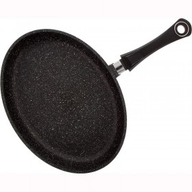 Aluminium fish frypan 35cm/13.8"  - Stone effect