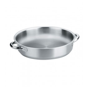 Induction stainless steel 18/10 paella frying pan - Ø 24 cm