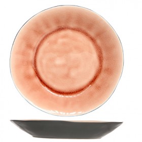 Saucer black and rose 6" / 15cm - Set of 6