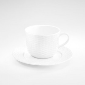 Porcelain breakfast cup 8oz / 25cl white - Set of 12