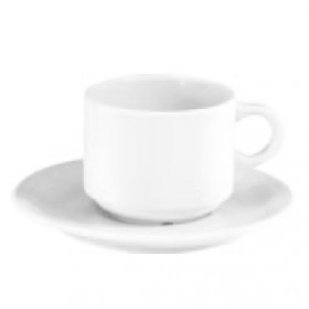 Porcelain tea cup 6.1 oz / 18 cl white - Set of 12