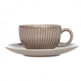 Mug and Saucer 10oz / 29cl brown patina - Singly sold