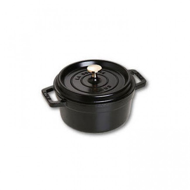 Staub Cocotte Casserole 22 CM Ø Black Cast Iron Saucepan Cooking Pot Cookware 