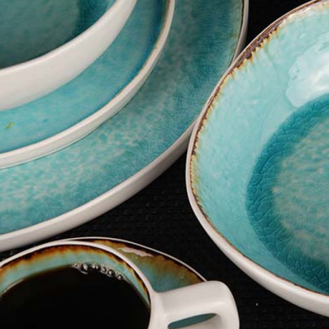 Wees tevreden Vernederen Verwant Round cup white and blue laguna 7" / 19cm - Laguna Azzuro - Cosy & Trendy
