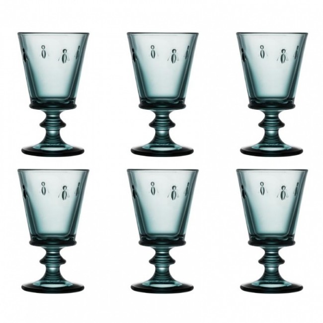 Midnight blue stem wine glass 8.1oz / 24cl - Abeille - La Rochre