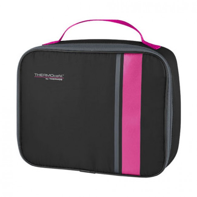 Insulated lunch kit bag black and pink Neo Thermos