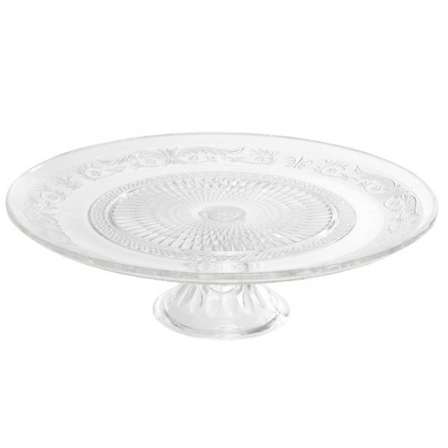 Glass cake stand 1 level 13" / 33cm Retro Cosy & Trendy