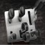 Wooden knife block with integrated sharpener - 7 pieces - black handle - Sharpblock