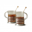Tea glass 7.4oz / 22cl with stainless steel handle - Set of 2  - Balance - Leonardo