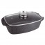 Aluminium baking dish with glass lid 5,7L/193oz - Stone effect - Pradel Excellence