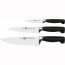 Set of 3 kitchen knives - black handle - Four Star - Zwilling