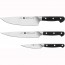 Set of 3 kitchen knives - black handle - Pro - Zwilling