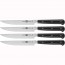 Steak knife serrated blade 12,5cm/4,9" - black handle - Set of 4 -  Steak sets - Zwilling