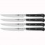 Steak knife smooth blade 12,5cm/4,9" - black handle - Set of 4 -  Steak sets - Zwilling
