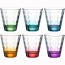 Water glass in assorted colours 7,3oz / 21,5cl - Set of 6 - Optic - Leonardo