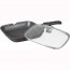 Aluminium grill pan 24cm/9.4" - Stone effect - Premium - Pradel Excellence