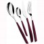 24 pieces pomegranate red cutlery set in stainless steel 18/10 - 2.5mm - Glamour - Bugatti