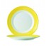 Round dinner plate white/yellow 23.5cm - Brush Jaune - Arcoroc
