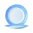 Round dinner plate white / blue 7.8" / 20cm - Brush blue - Arcoroc