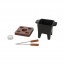 Fondue set black sandstone 6,8oz/200ml with oakwood plate - Life - Boska