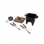 Fondue set black sandstone 13,5oz/400ml with oakwood plate - Life - Boska