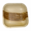 Disposable square areca plate natural color 11.5x1.5 cm / 4.3 x 0.3" - Set of 25