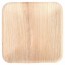 Disposable square areca plate natural color 15x1.5 cm / 6 x 0.3" - Set of 25 - AZ boutique