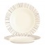 Beige zenix round deep plate 8.6" / 22cm with taupe-coloured scattered stick design - Intensity - Arcoroc