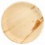 Disposable areca plate natural color Ø 23x2 cm / Ø 9 - Set of 25 - Eco