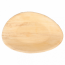 Disposable oval areca plate natural color 17x12x2cm / 6.6 x 4.7 x 0.7" - Set of 25