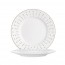 Porcelain round flat plate 7" / 17.5cm with grey square patterns - Satinique Grey - Chef & Sommelier