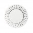 Porcelain round flat plate 7" / 17.5cm with black square patterns - Satinique Black - Chef & Sommelier