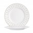 Porcelain round flat plate 8.25" / 21.5cm with grey square patterns - Satinique Grey - Chef & Sommelier