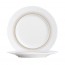 White round flat porcelain plate 6.7" / 17.5cm with grey pattern - Ginseng - Chef & Sommelier