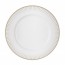 White round flat porcelain plate 11" / 28.5cm with grey pattern - Ginseng - Chef & Sommelier