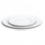 Porcelain round flat plate 12" / 31.5cm white - Set of 3 - Sancerre
