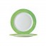 Round dinner plate white/green 5.9" / 15.5cm - Brush Vert - Arcoroc