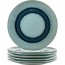 Round ceramic dinner plate 8.7" / 22,5cm blue - Matera - Leonardo
