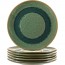 Round ceramic dinner plate 8.7" / 22,5cm green - Matera - Leonardo