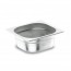 Stainless steel gastronorm container GN 1/4 26.5x 16.2 x 10cm/10.2" x 6.3" x 4"  - Lacor