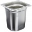 Stainless steel 18/10 gastronorm container GN 1/6 17.6x 16.2 x 20cm/6.6" x 6.3" x7.8" - Gastronorme - Lacor 
