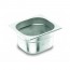Stainless steel gastronorm container GN 1/6 17.6x 16.2 x 6.5cm/6.6" x 6.3" x2.4" - Lacor