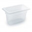 Polypropylene gastronorm container GN 1/9 17.6x 10.8 x 6.5cm/6.6" x 4" x 2.4" - Lacor